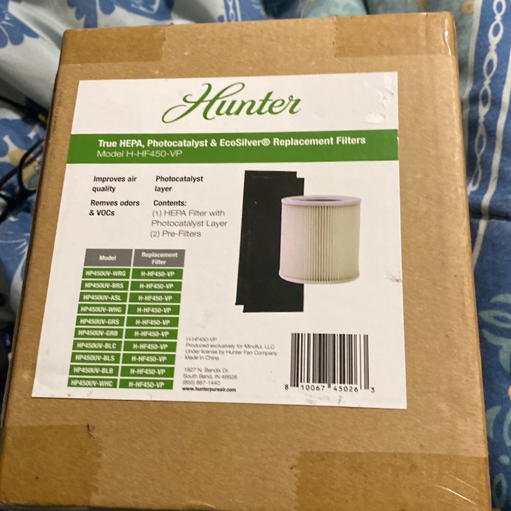 Hunter True HEPA Photocatalyst & EcoSilver Replacement Filters H-HF450-VP